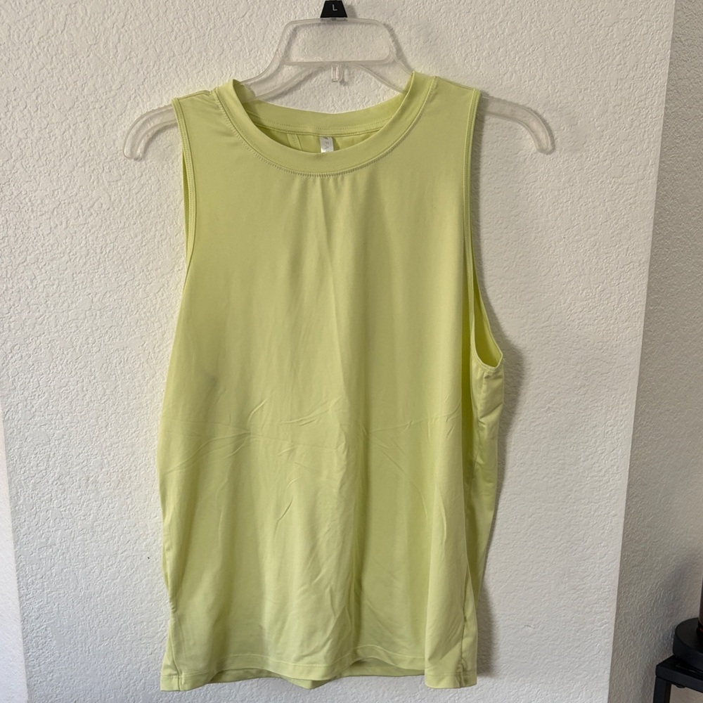 Fabletics Light Yellow/Green Muscle Tee